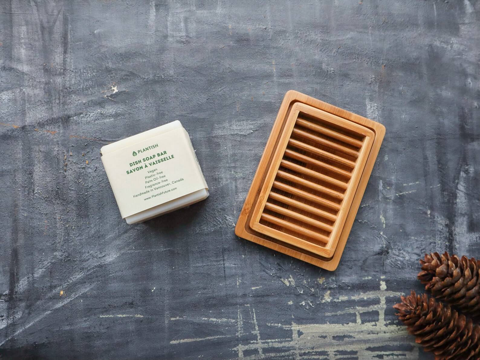 Dual-layer Bamboo Soap Dish