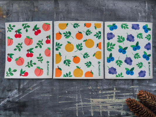 Fruity Cuties - Swedish Sponge Cloth Set