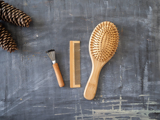 Bamboo Hair Brush Set